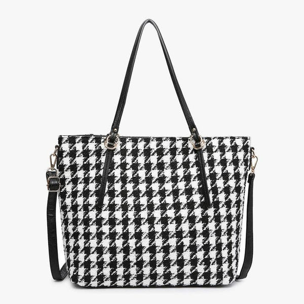 Darlene F. Tote Bag (Houndstooth)