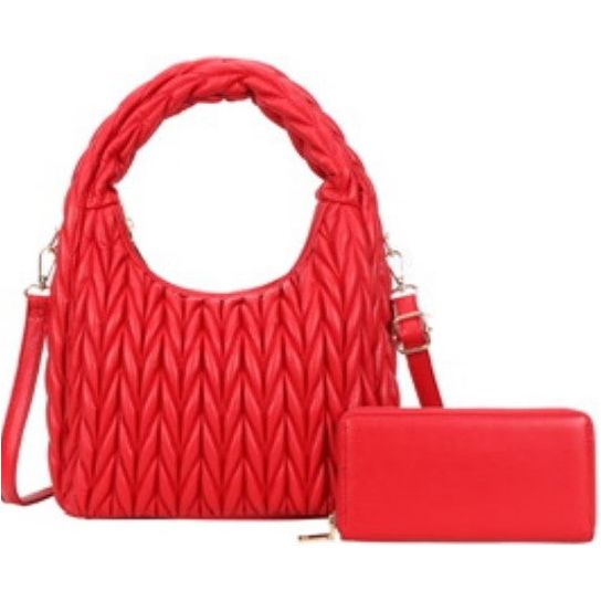 Audrell E. Handbag Set (Red)