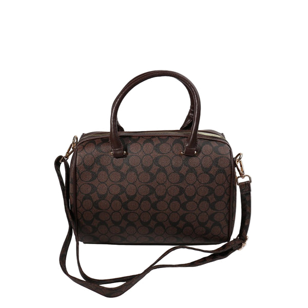 Davina K. Barrel Bag (Dark Brown)