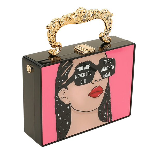 Message Printed Box Bag