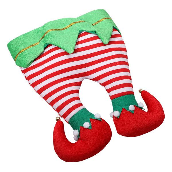 Plush Striped Elf Jingle Bells Hat