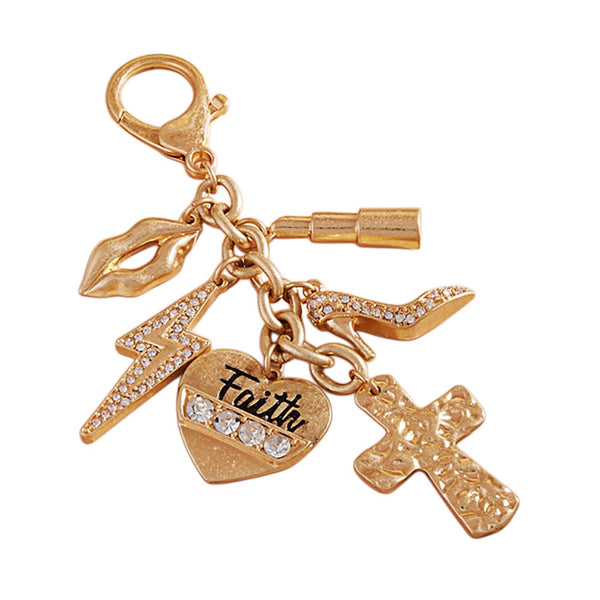 Faith Multi Charm Keychain/Bag Charm