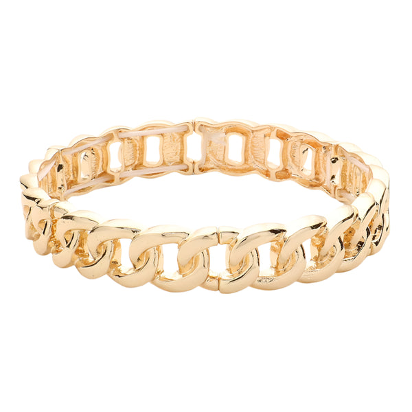 Metal Chain Stretch Bracelet (Gold)