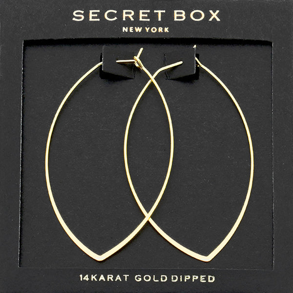 14k Gold Dipped Oval Hoops