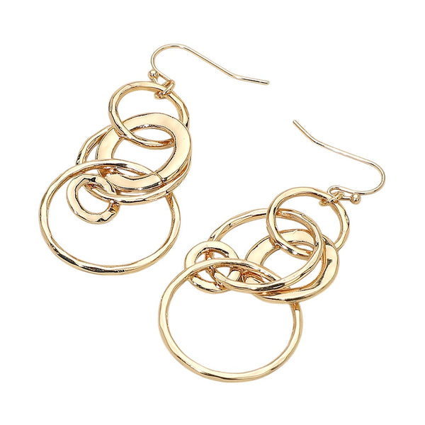 Multi Hoop Dangle Earrings (Gold)