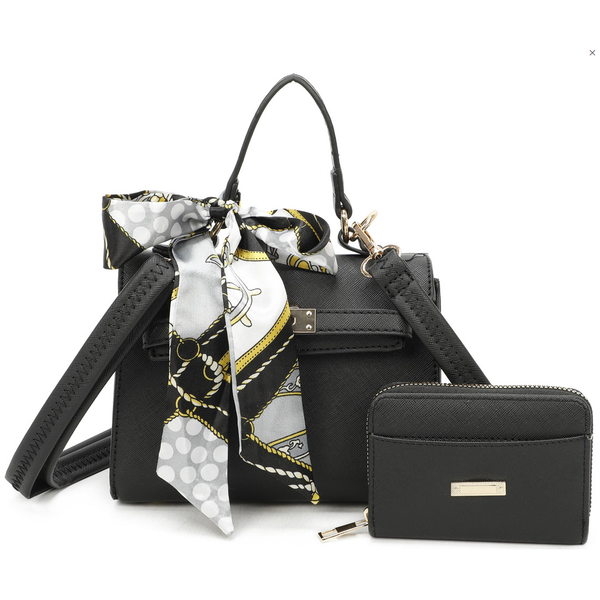 Nancy W. Handbag Set (Black)