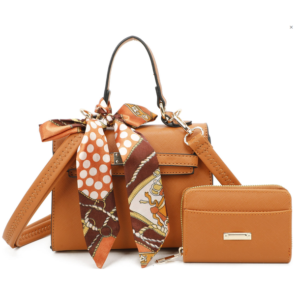 Nancy W. Handbag Set (Brown)