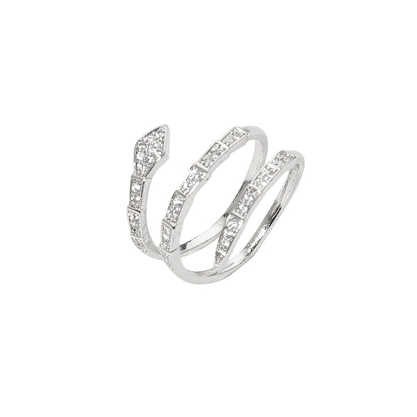 Stone Accented Snake Ring (SIZE 6)