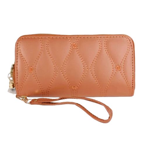 Quilted Stitch Wallet (Brown)