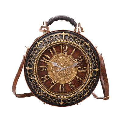 Evangelista Clock Handbag (Brown)