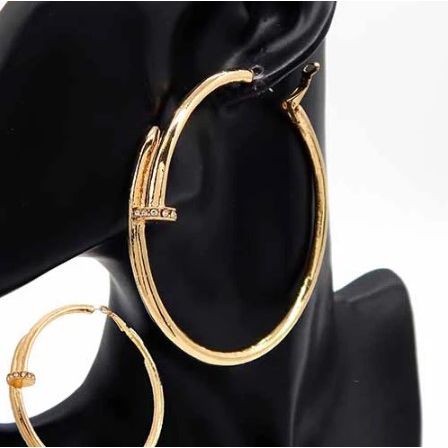 Fashion Crossover Hoops (Gold)