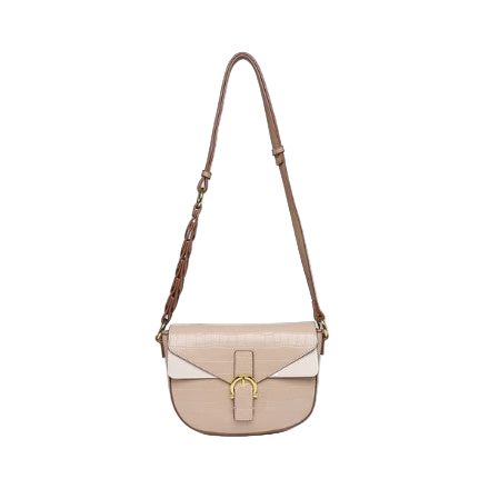 Vanessa G. Shoulder Bag (Beige/White)