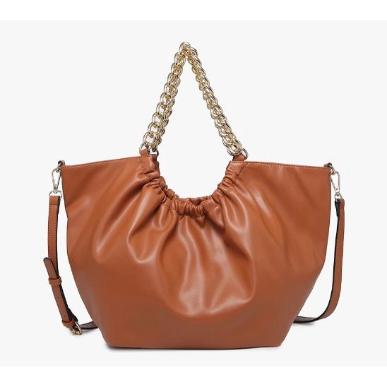 Krystal H. Satchel Bag (Camel)