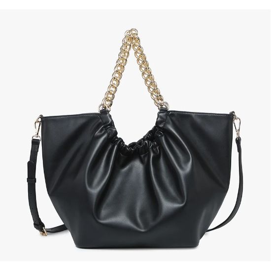 Krystal H. Satchel Bag (Black)