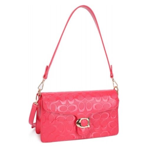 Sandra J. Shoulder Bag (Fuchsia)