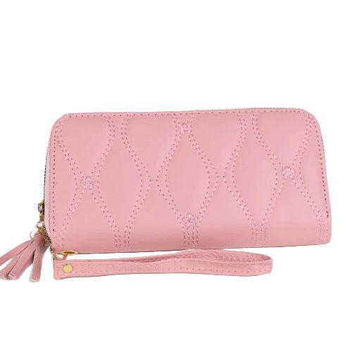 Quilted Stitch Wallet (Pink)