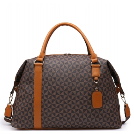 Lila M. Travel Bag (Brown Trim)